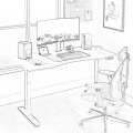 Mesa do escritório em casa quadro ergonômico Stand -up Desk